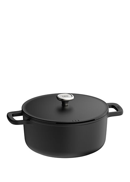 Leo Phantom Black Aluminum Non-Stick Saucepan with Deep Pot 28 cm