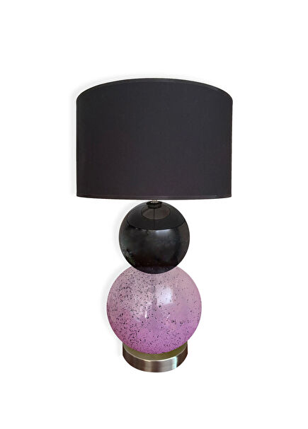 Black & Purple Blown Glass Lampshade