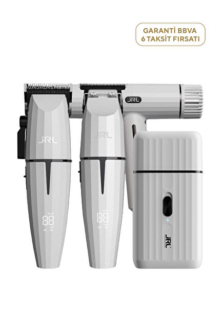Ghost Kit 3 Beyaz Saç Kesim Çizim Sakal ve Fön Makinesi Seti
