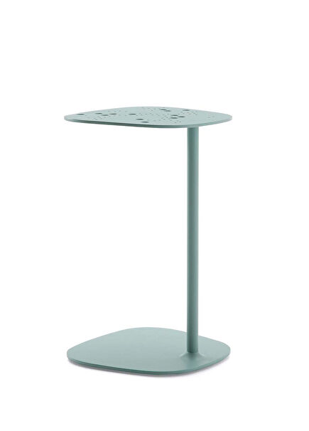Aikana Light Blue Aluminum High Side Table