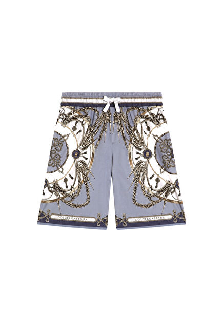 Multicolored Printed Boy Bermuda Shorts