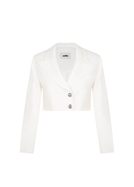 White Short Blazer Women's Jacket
