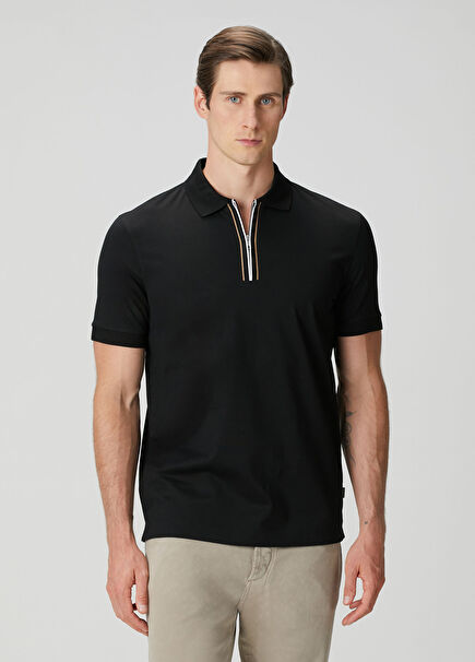 Siyah Polo Yaka T-shirt