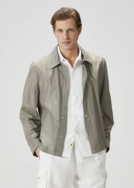 Khaki Silk Outer Shirt