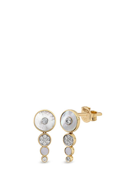 Deep Space Kadın Altın Küpe