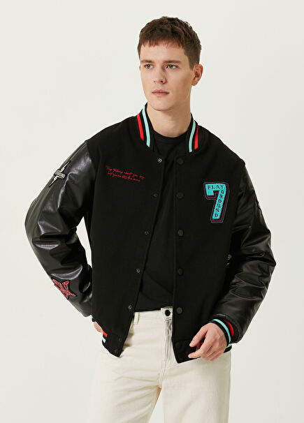 Siyah Erkek Kolej Mont