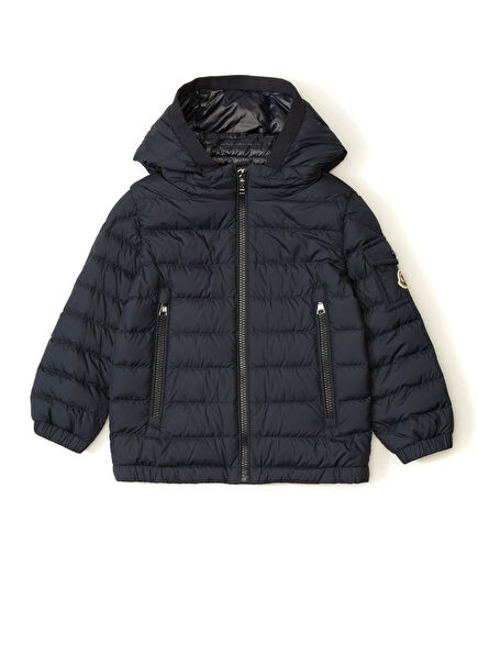 Lacivert Kapüşonlu Erkek Çocuk Ceket