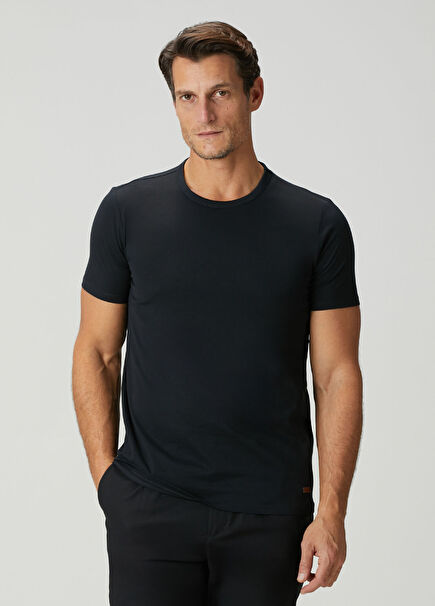 Siyah Mısır Pamuklu T-shirt