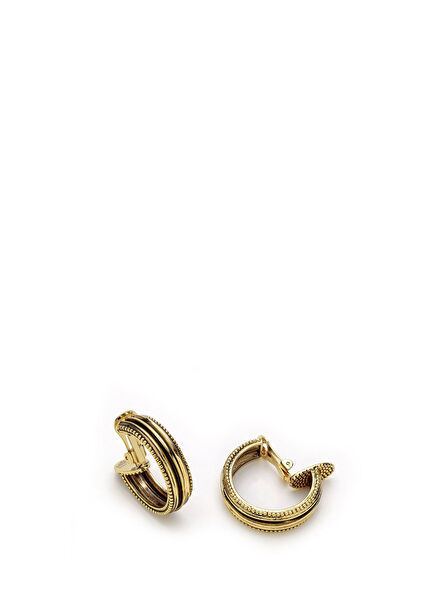 Love On Fire Women's Gold Plated Hoop Earrings