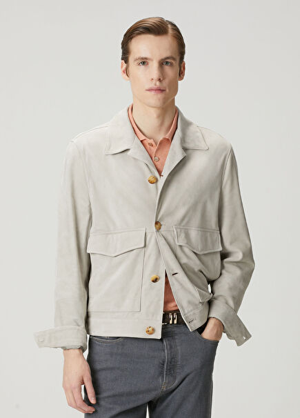 Grey Suede Coat