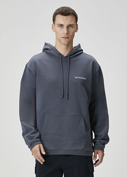 Blue Hooded Sweatshirt