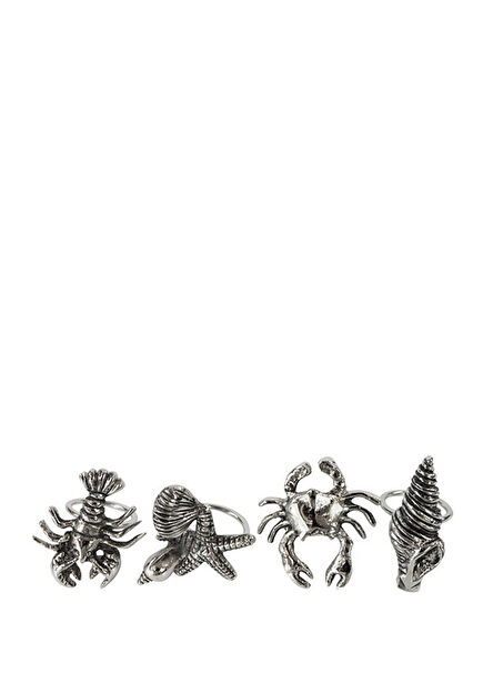 Sea Food 4-piece Napkin Ring