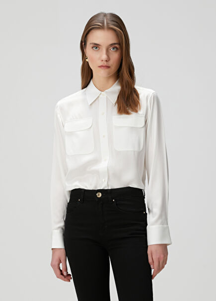 Signature White Silk Shirt