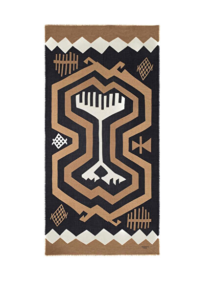 Konia Kahverengi Erkek Kaşmir Şal