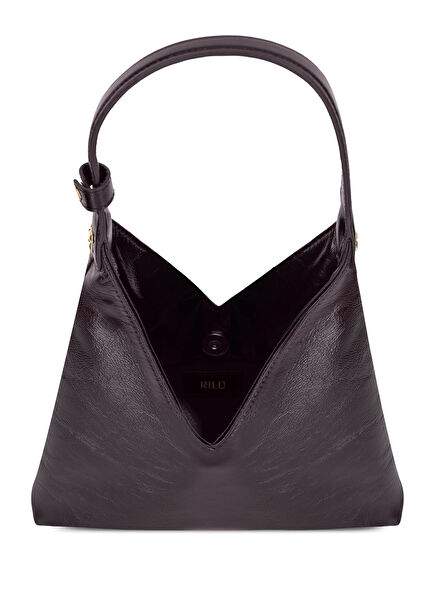 Lyra Bordo Kadın Deri Omuz Çantası