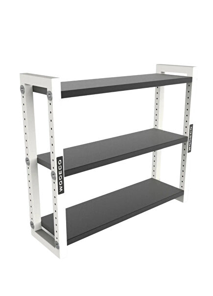 Eco Matte White 3 Tier Weight Storage Rack