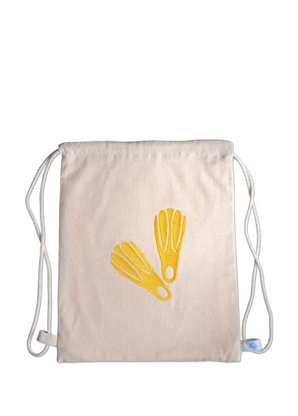 Beige Palette Embroidered Girls' Backpack
