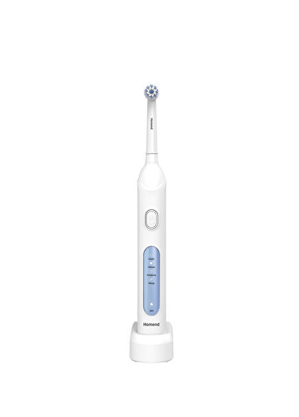 Brushboss 4701H White 4-Mode Smart Timer Rechargeable Toothbrush