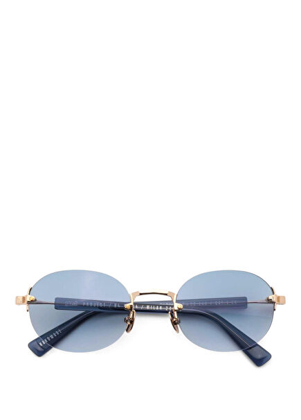Olli Altın Mavi Çelik Unisex Güneş Gözlüğü