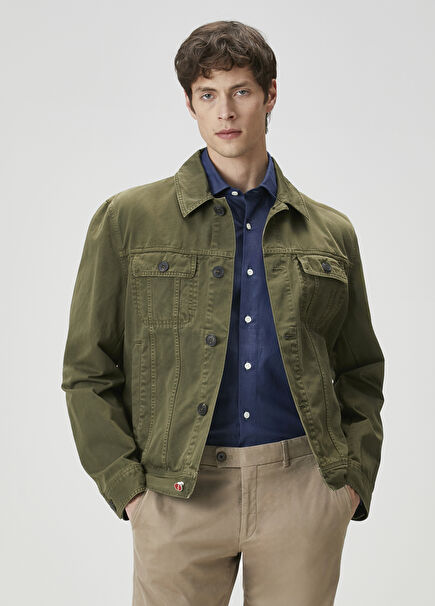 Açık Yeşil Denim Ceket