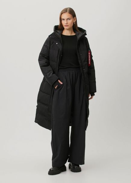 Sierra Black Long Puffer Parka