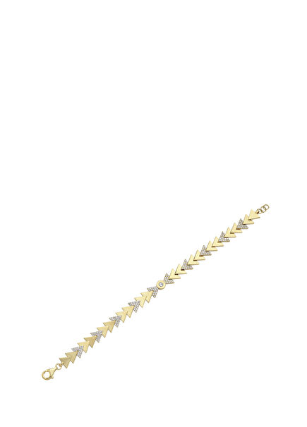 Triangular Diamonds Women's Gold Bracelet