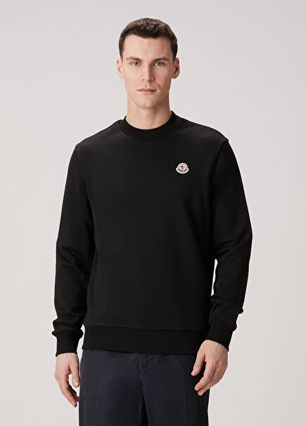 Siyah Logo Detaylı Sweatshirt