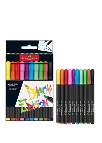 Black Edition 10’lu Parlak Renkli Keçeli Kalem Seti
