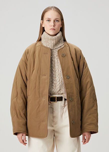 Haki Pembe Çift Taraflı Ceket