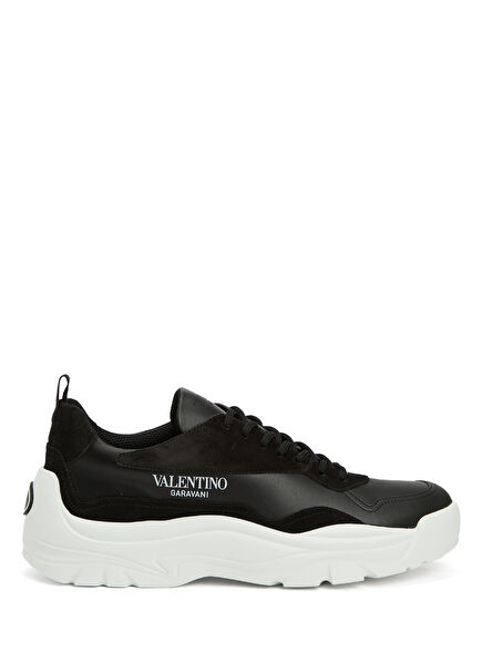 Black Men's Leather Sneakers