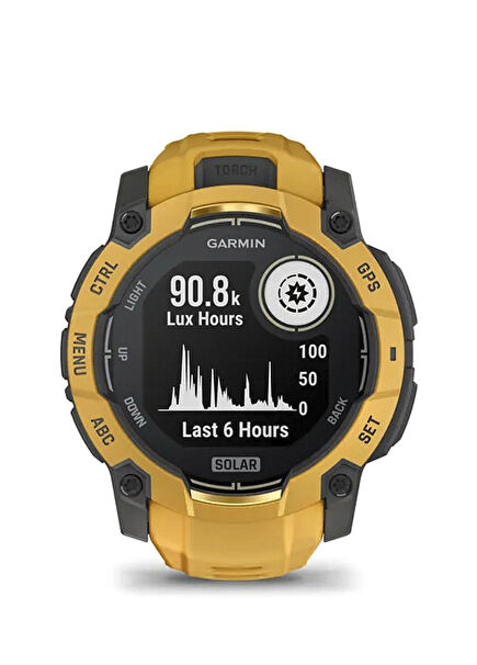 Instinct 3 50mm Solar Orange Grey Silicone Strap Smartwatch
