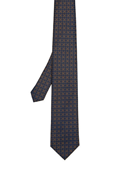 Brown Rectangular Jacquard Tie