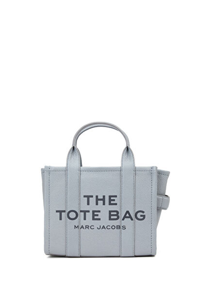 Small Gri Kadın Deri Alışveriş Çantası