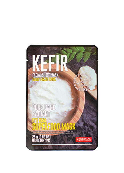 Kefir Facial Sheet Mask Pore Care and Revitalizing Kefir Face Mask 25 gr