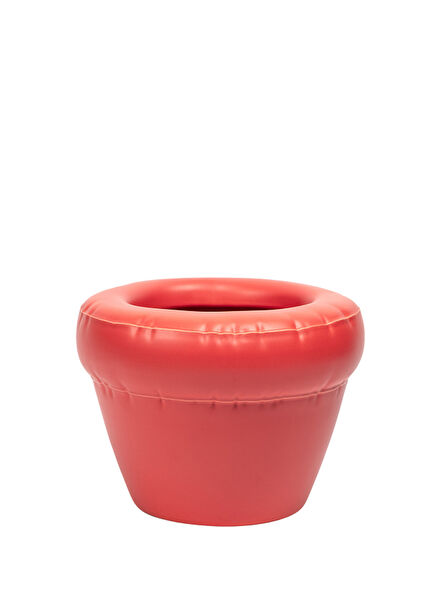 Pierre Coral Matte Red Ceramic Flower Pot