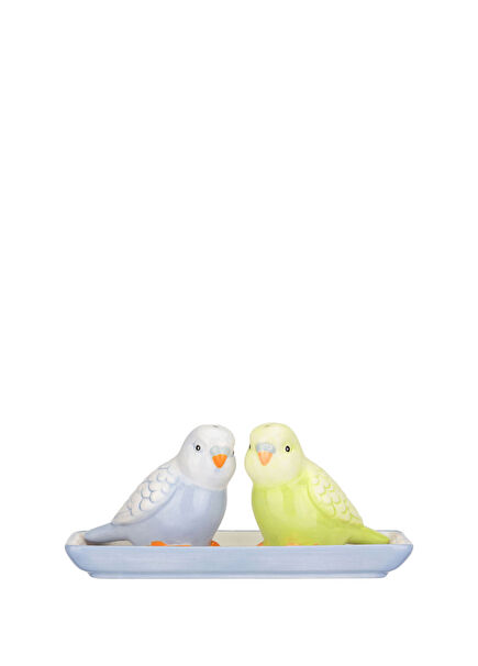 Painted Bird-Shaped Salt And Pepper