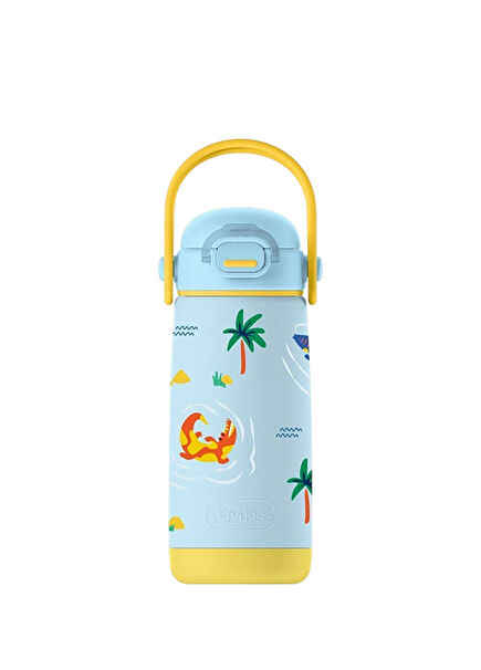 SipSquad Plus Snappy Croc Açık Mavi Çelik Çocuk Termos Suluk 480 ml