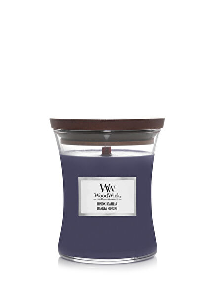 Hinoki Dahlia Amber Scented Purple Candle 275 g