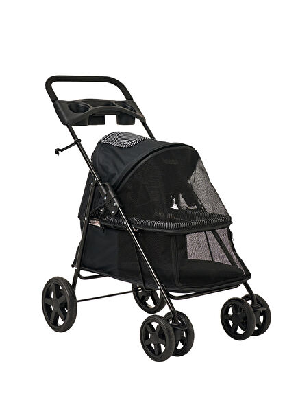 Tourist Black Cat and Dog Transport Trolley