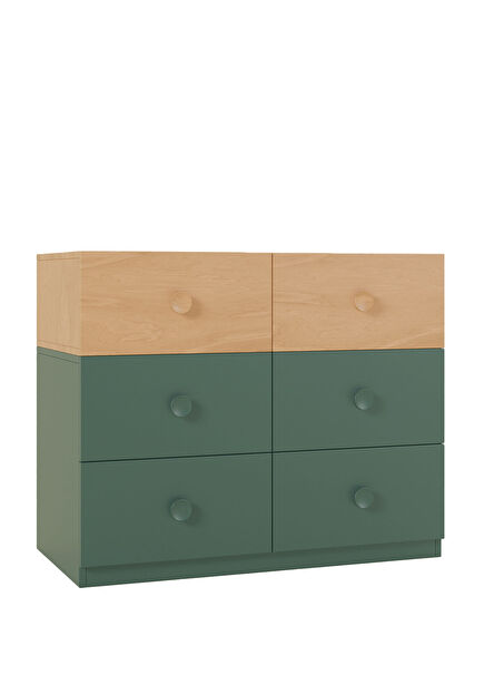 Dual Petrol Wooden Kids Dresser