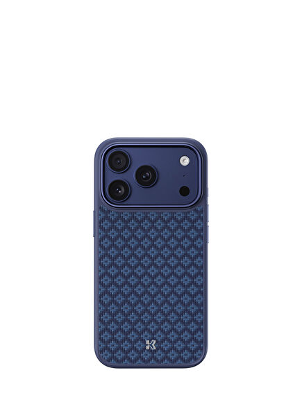 ArmorPro iPhone 17 Pro Kevlar ArmorGrid Mavi Magsafe Uyumlu Telefon Kılıfı