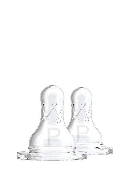 Narrow Neck Silicone +0 Months No:0 2-pack Bottle Nipple
