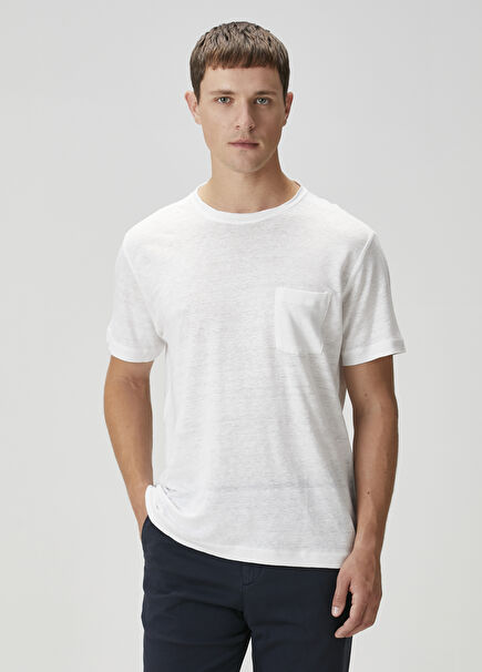 White Linen T-Shirt