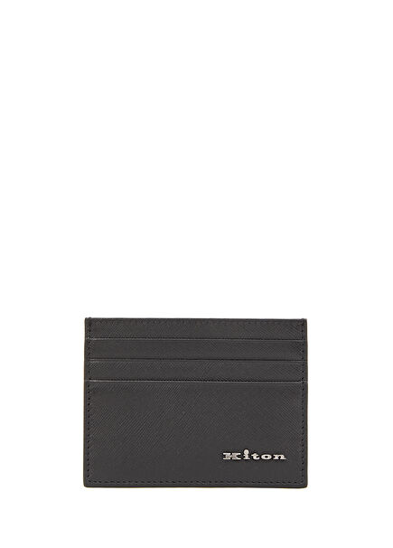 Black Mens Leather Card Holder