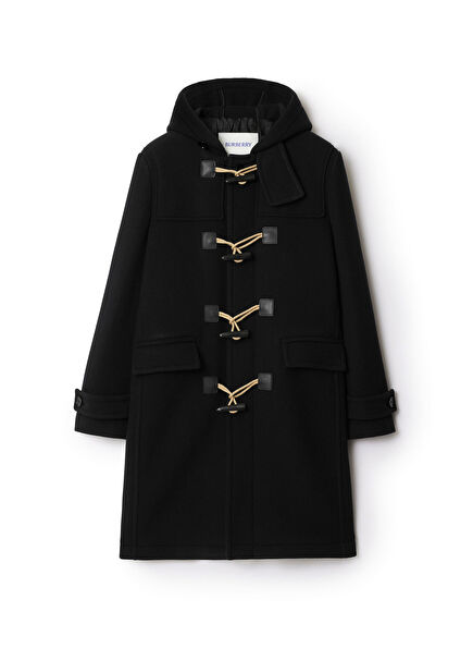 Giu Wool Duffle Black Men's Coat