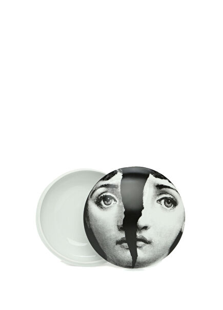 Siyah Beyaz Baskılı Porselen Dekoratif Kutu