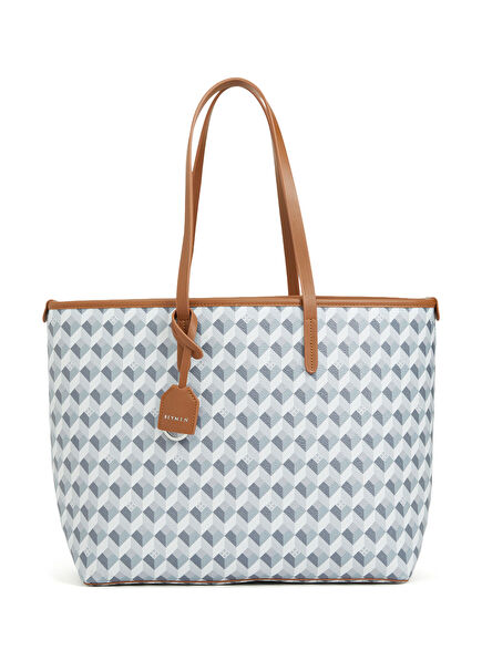 Monogram Gri Kadın Alışveriş Çantası