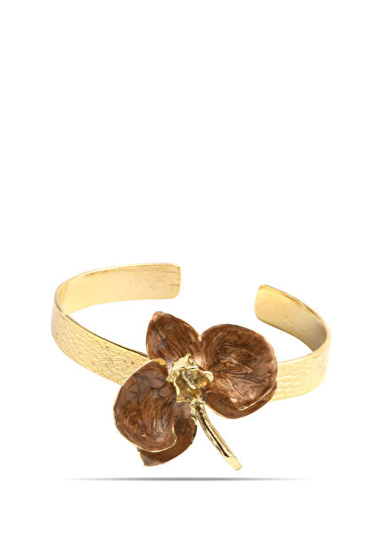 Orchid Brown Women's Gold Plated Bracelet