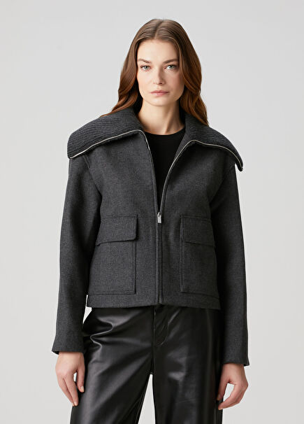 Dark Gray Wool Jacket