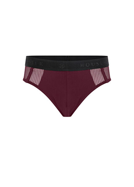 Fleur Burgundy Tulle Men's Slip Panties